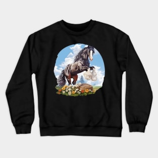 Shire or Clydesdale Draft Horse Sticker Crewneck Sweatshirt